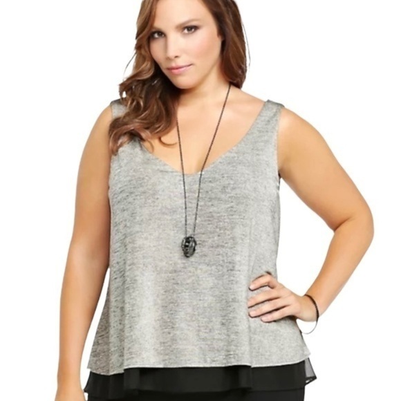 TORRID LAYERED SHIMMER TANK - Picture 1 of 6